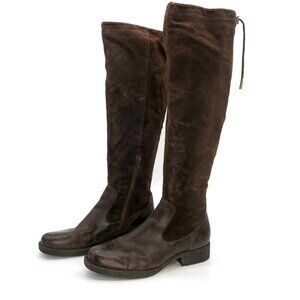 BORN Distressed Brown Leather Women's Laguna Leather Knee High Riding Boots 9.5M